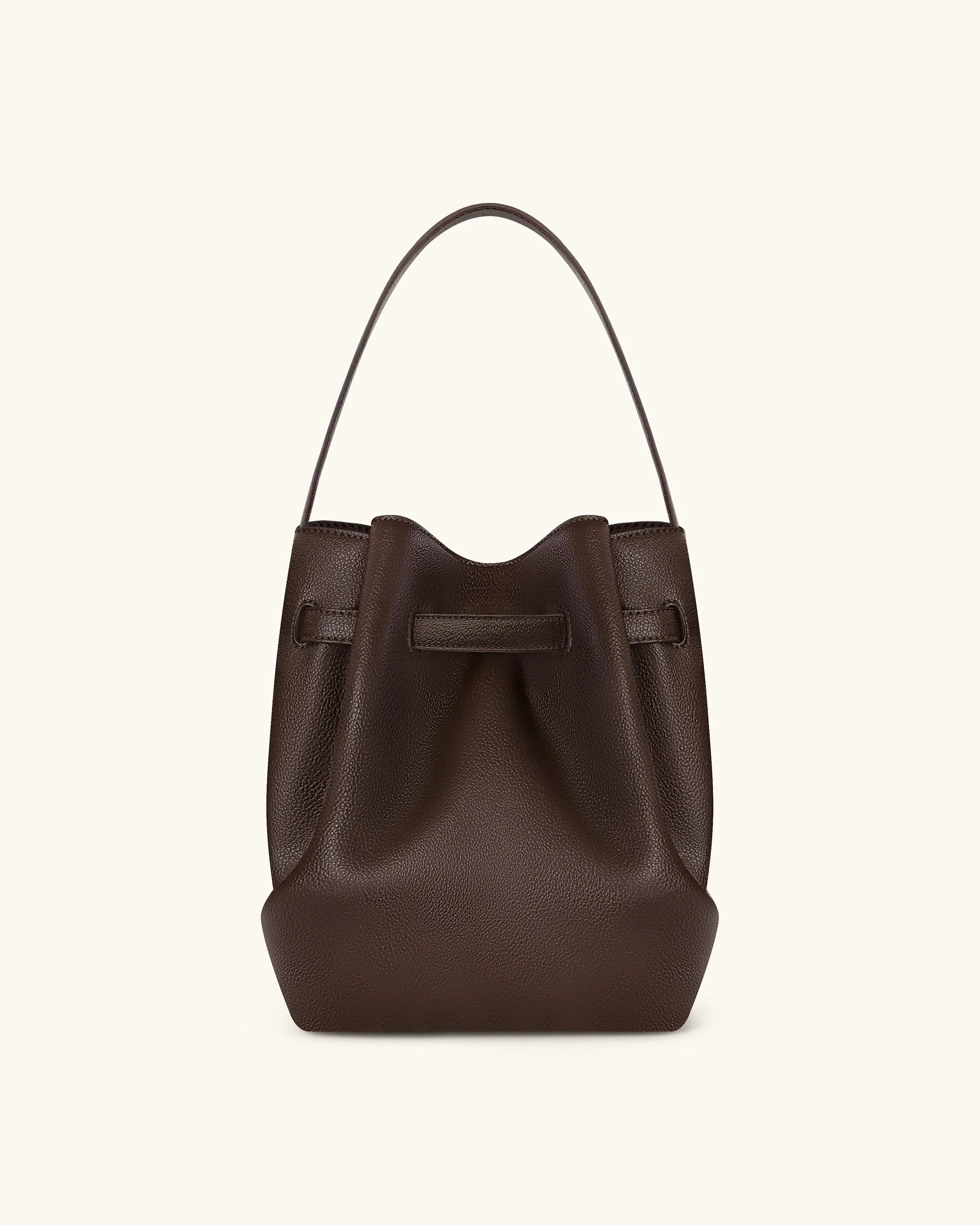 Clara Bolso de Hombro Tipo Cubo con Acento de Candado - Marrón Moka - Image 3