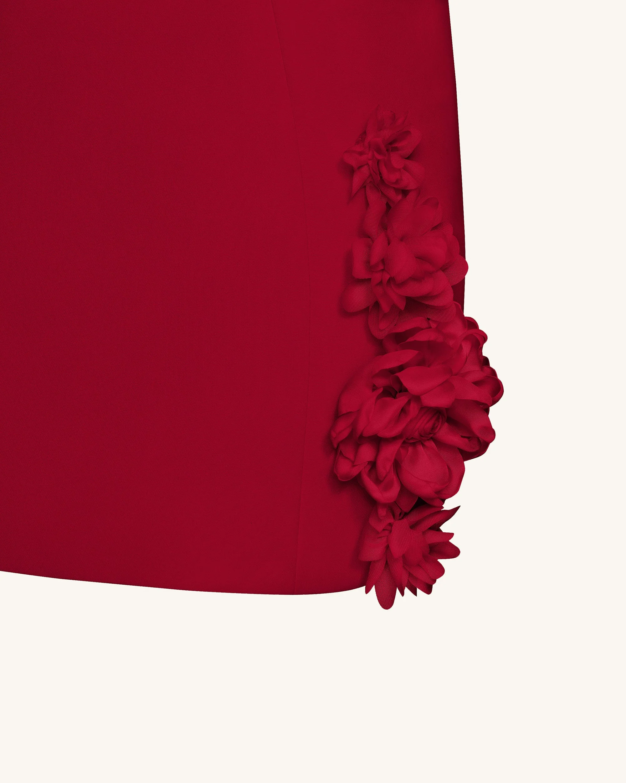 Elaina Mini Abito con Applicazioni a Rosetta - Rosso - Image 6