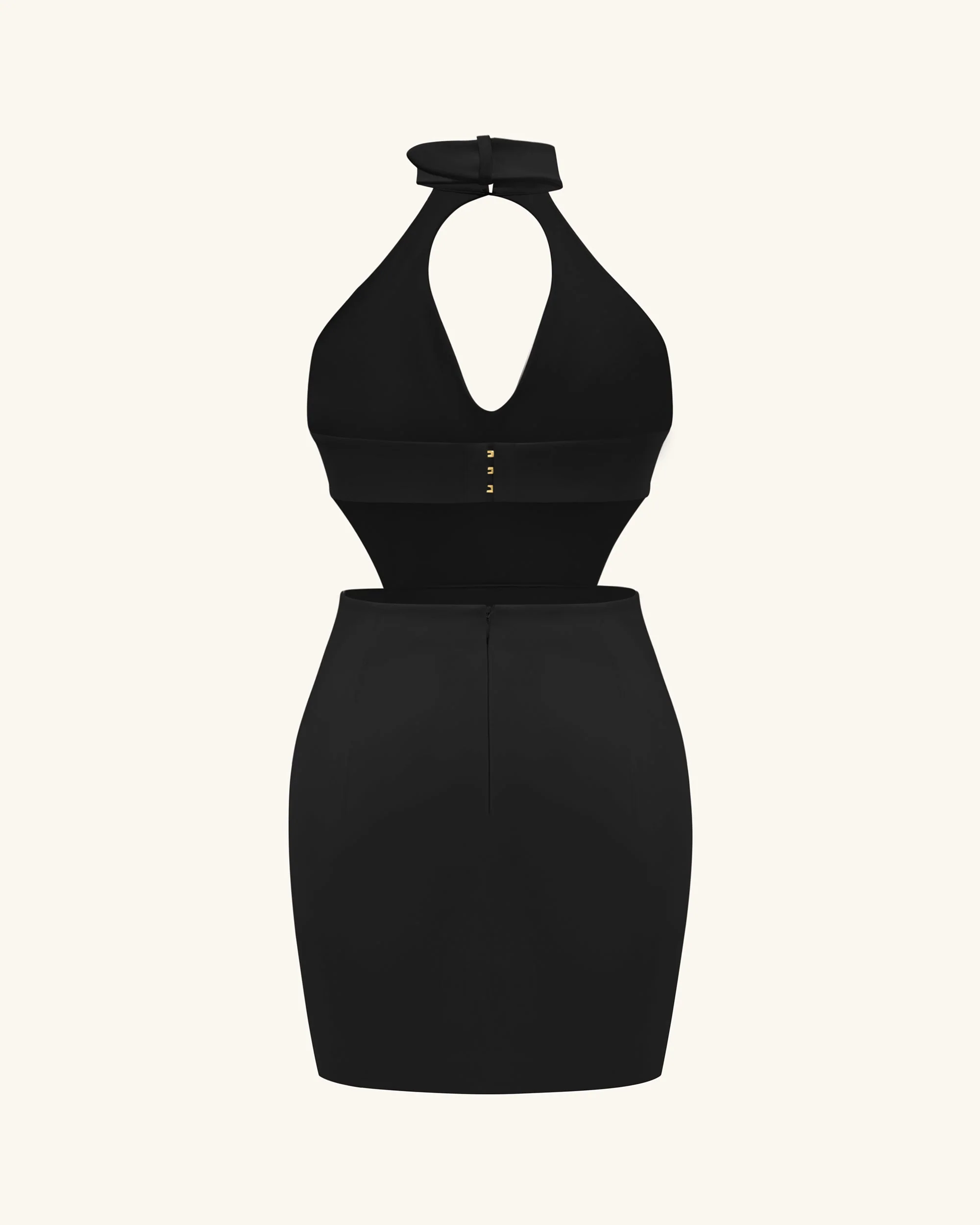 Gabriella Mini abito halter con cintura e cut-out - Nero - Image 4