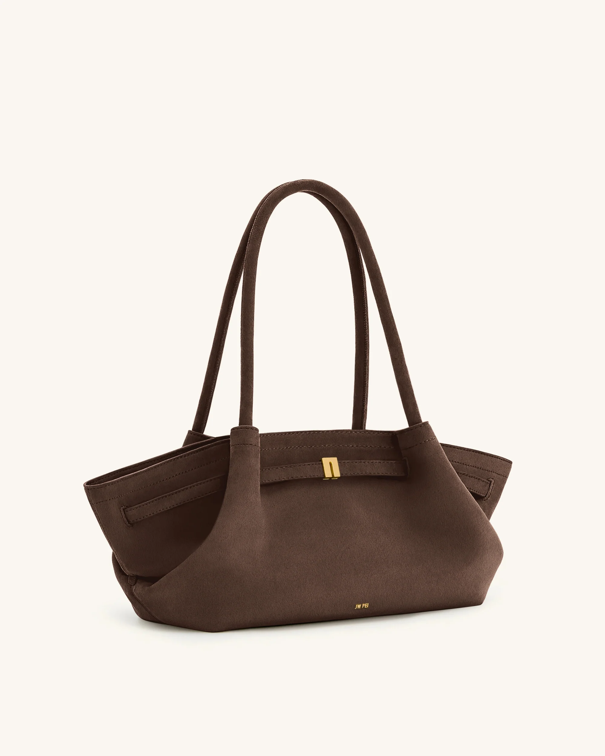 Hana Borsa Tote Ampia in Ecocamoscio - Marrone Scuro - Image 3