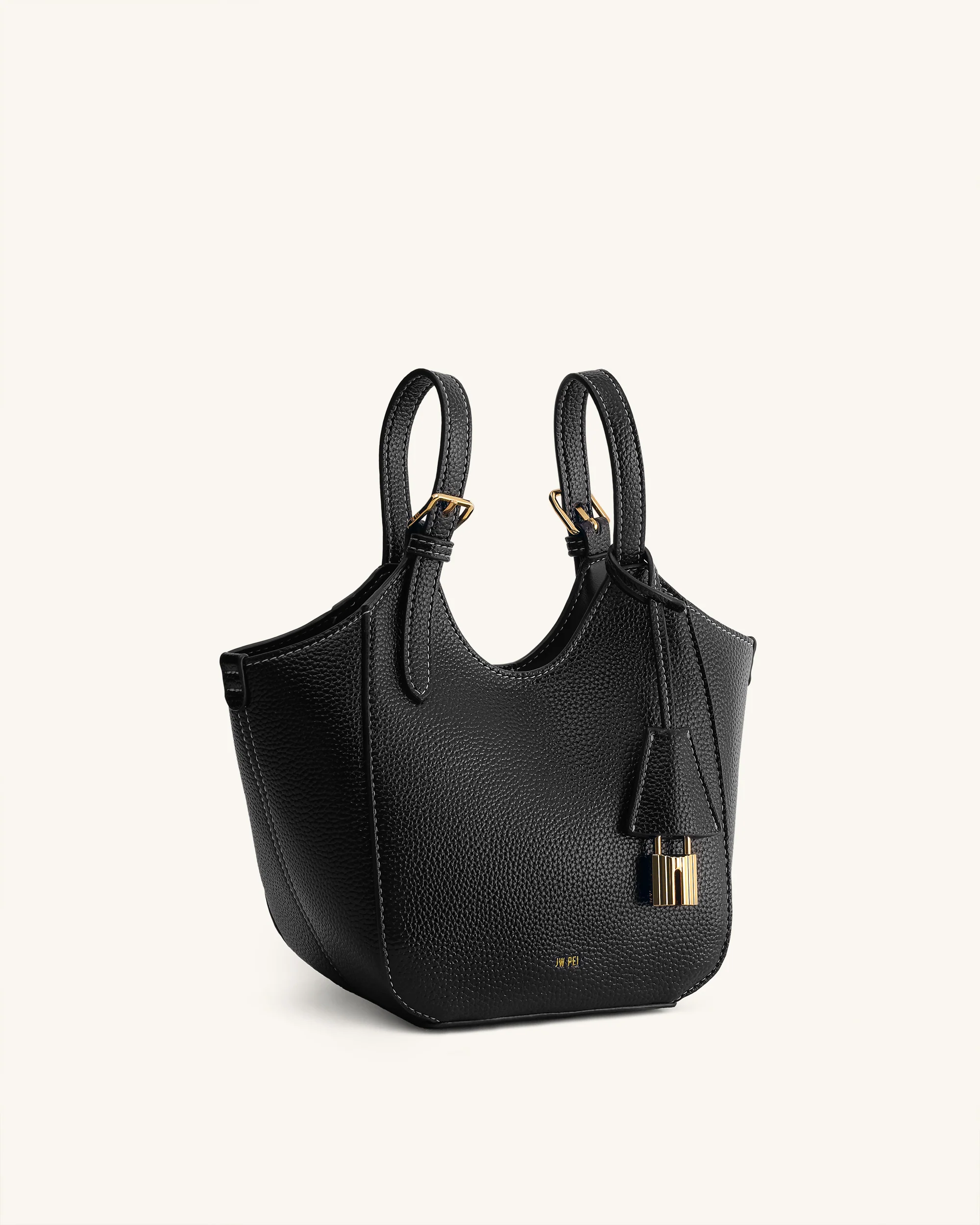 Ines Bolso Tote con Candado - Nero - Image 3