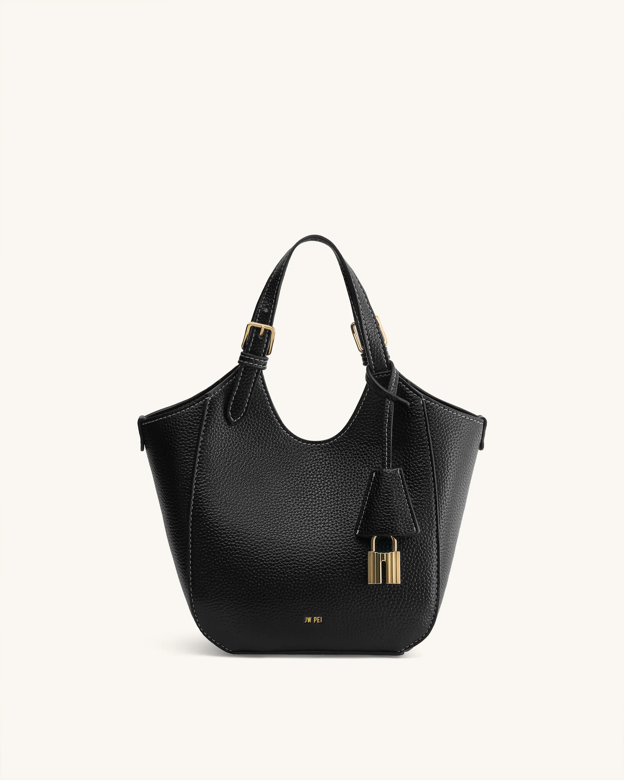 Ines Bolso Tote con Candado - Nero - Image 4