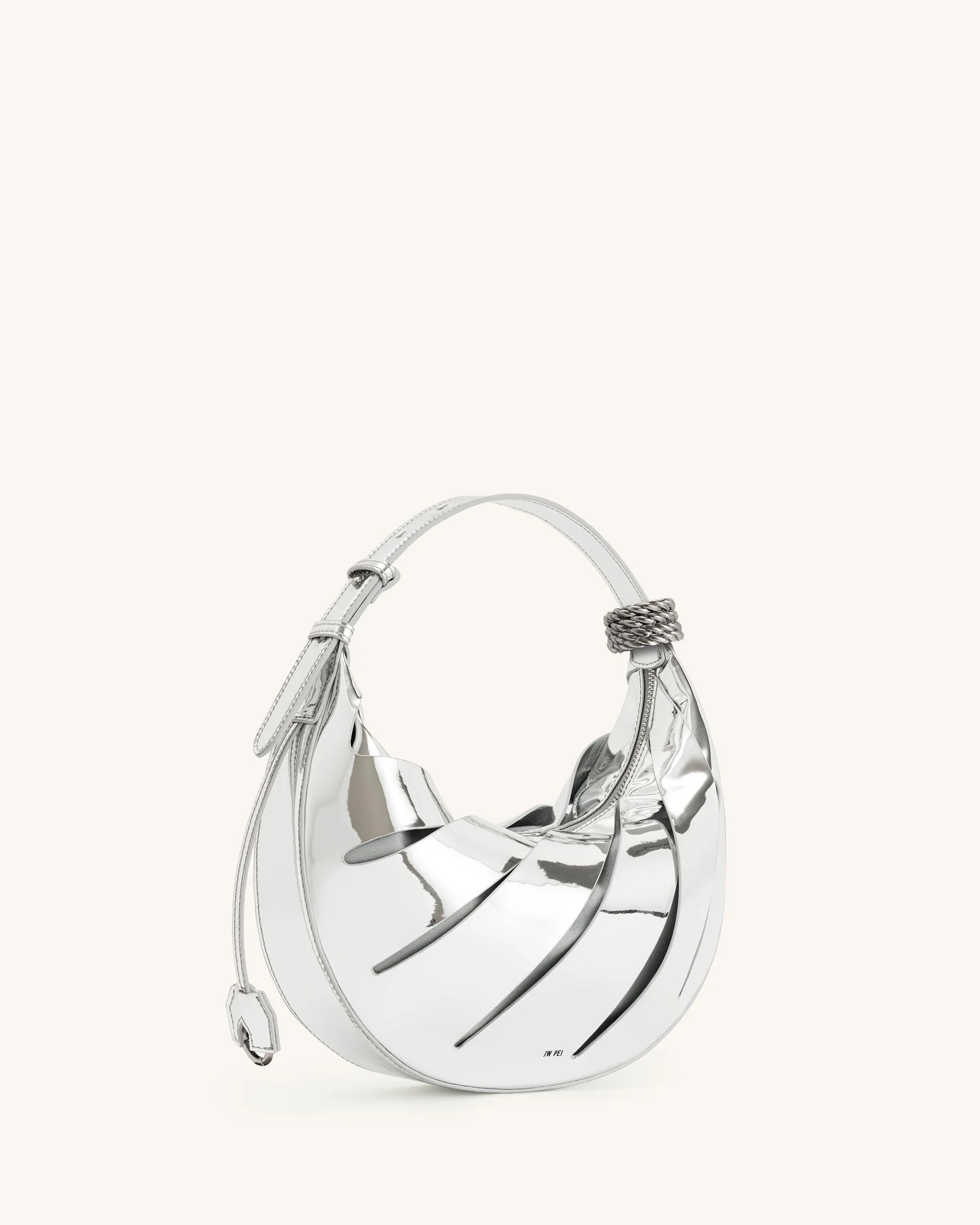 Borsa a tracolla Jana con lavorazione a traforo - Argento - Image 3