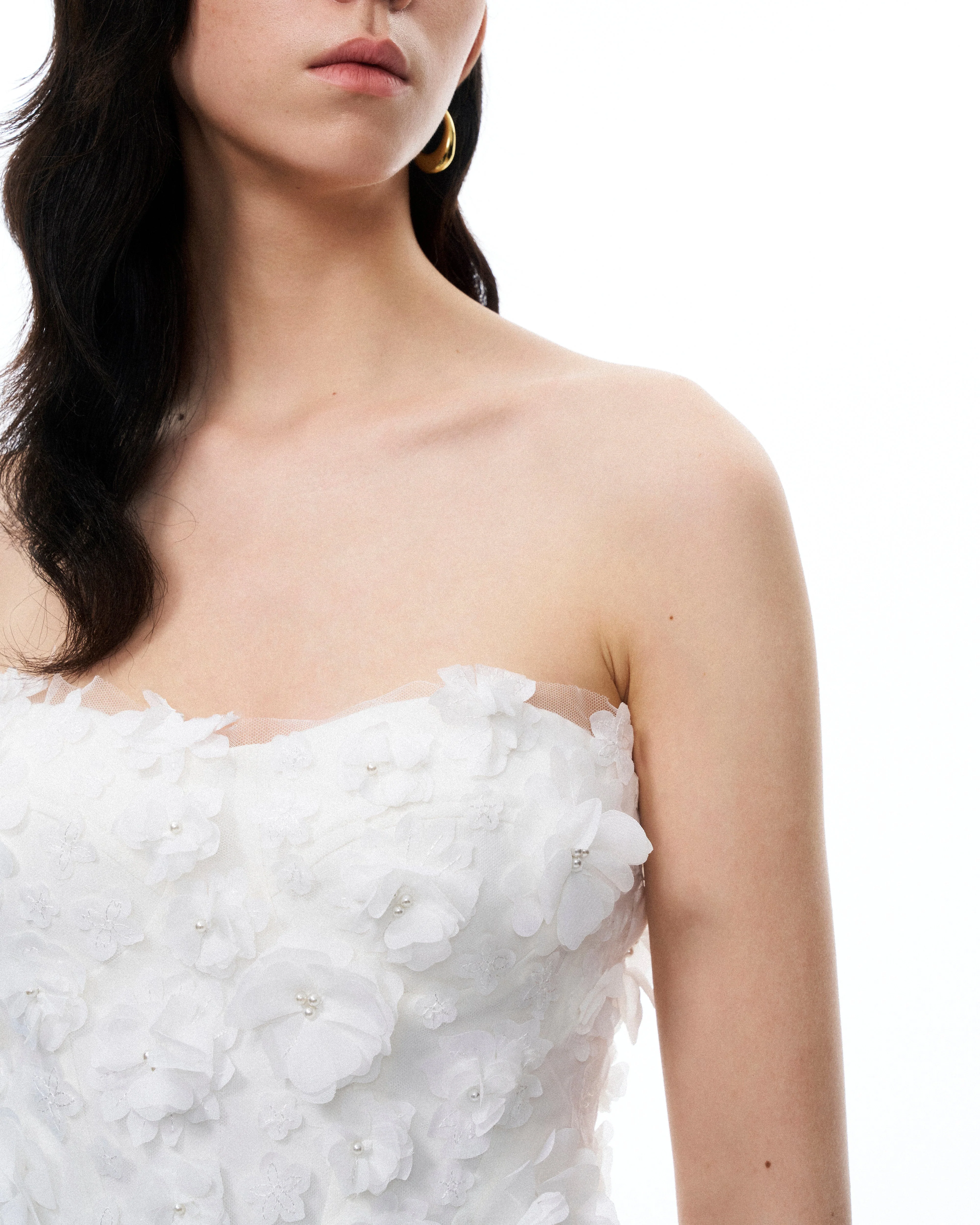 Juniper Completi Mini con Fiori 3D - Bianco - Image 5