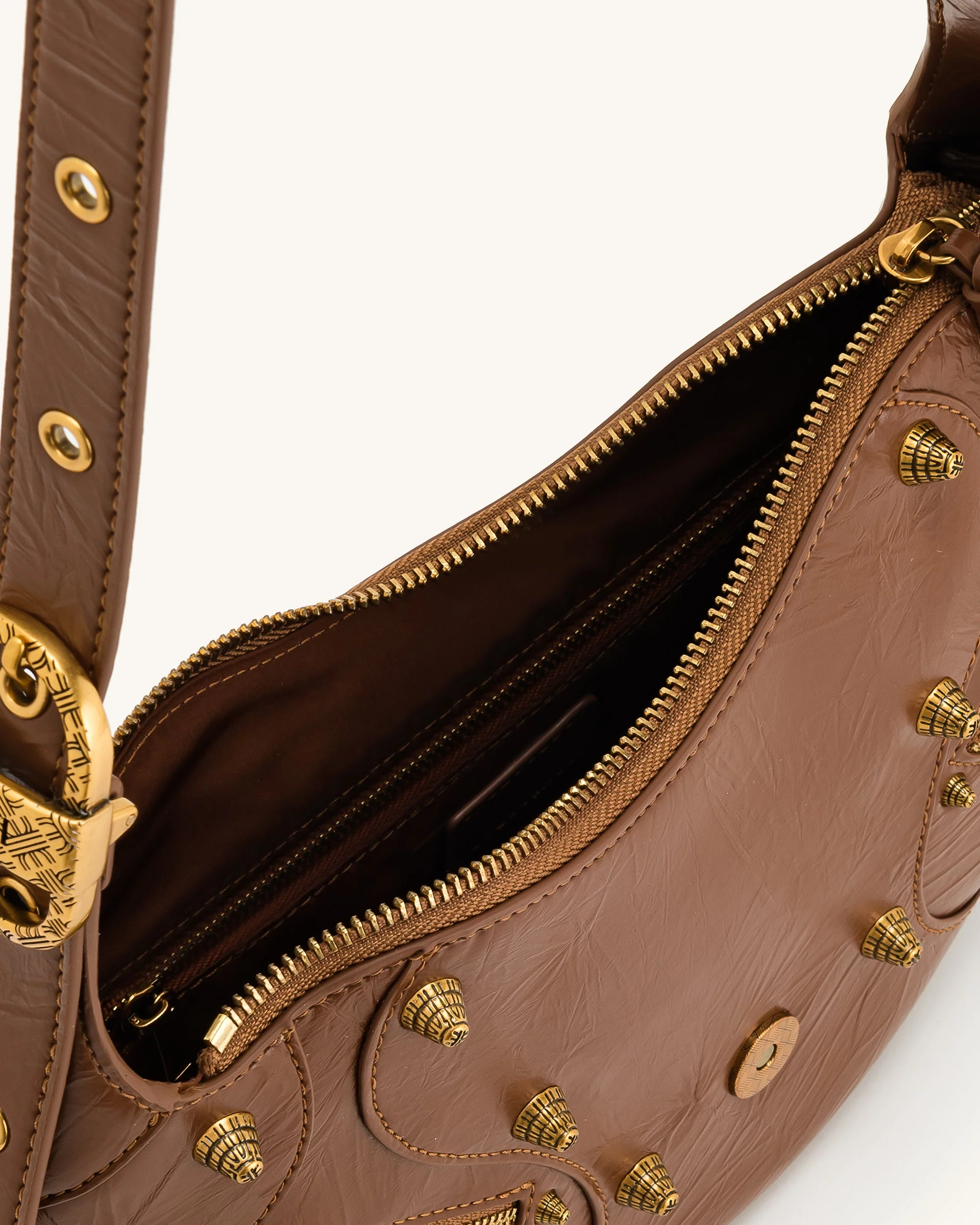 Borsa a tracolla Tessa Crushed - Marrone - Image 4