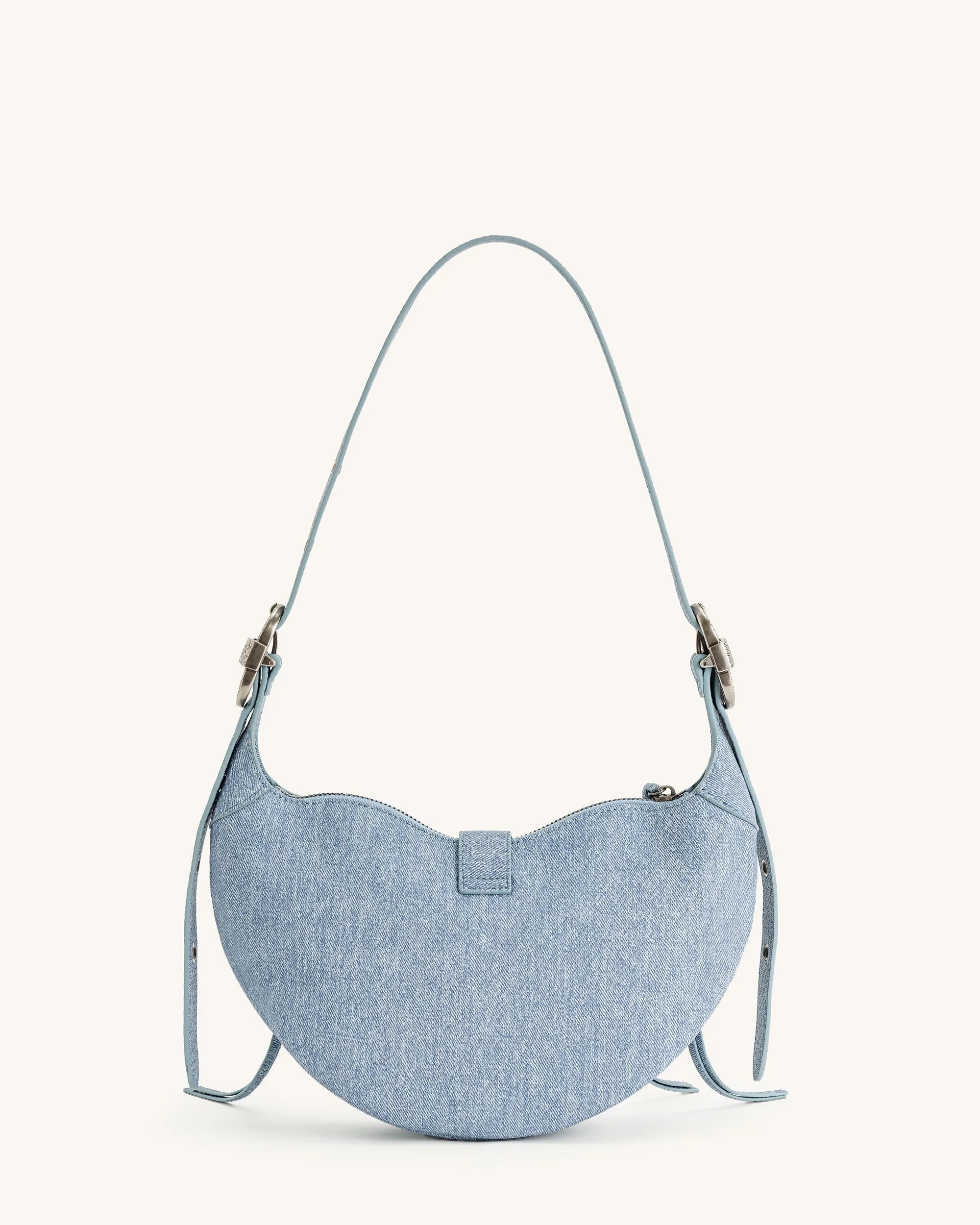Borsa a tracolla in denim a rilievo Tessa - Blu - Image 4