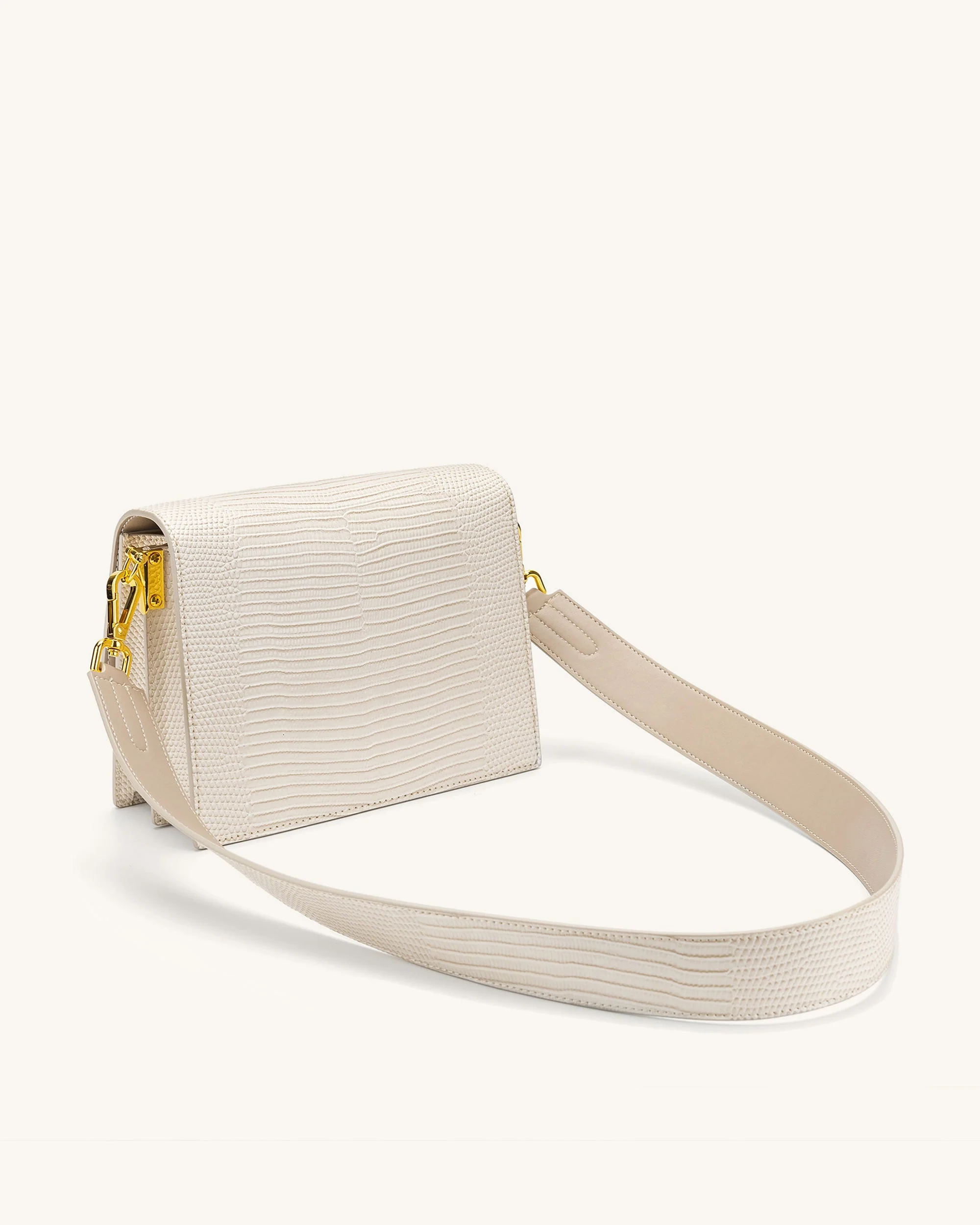Mini Flap Borsa - Ivory Lucertola - Image 4
