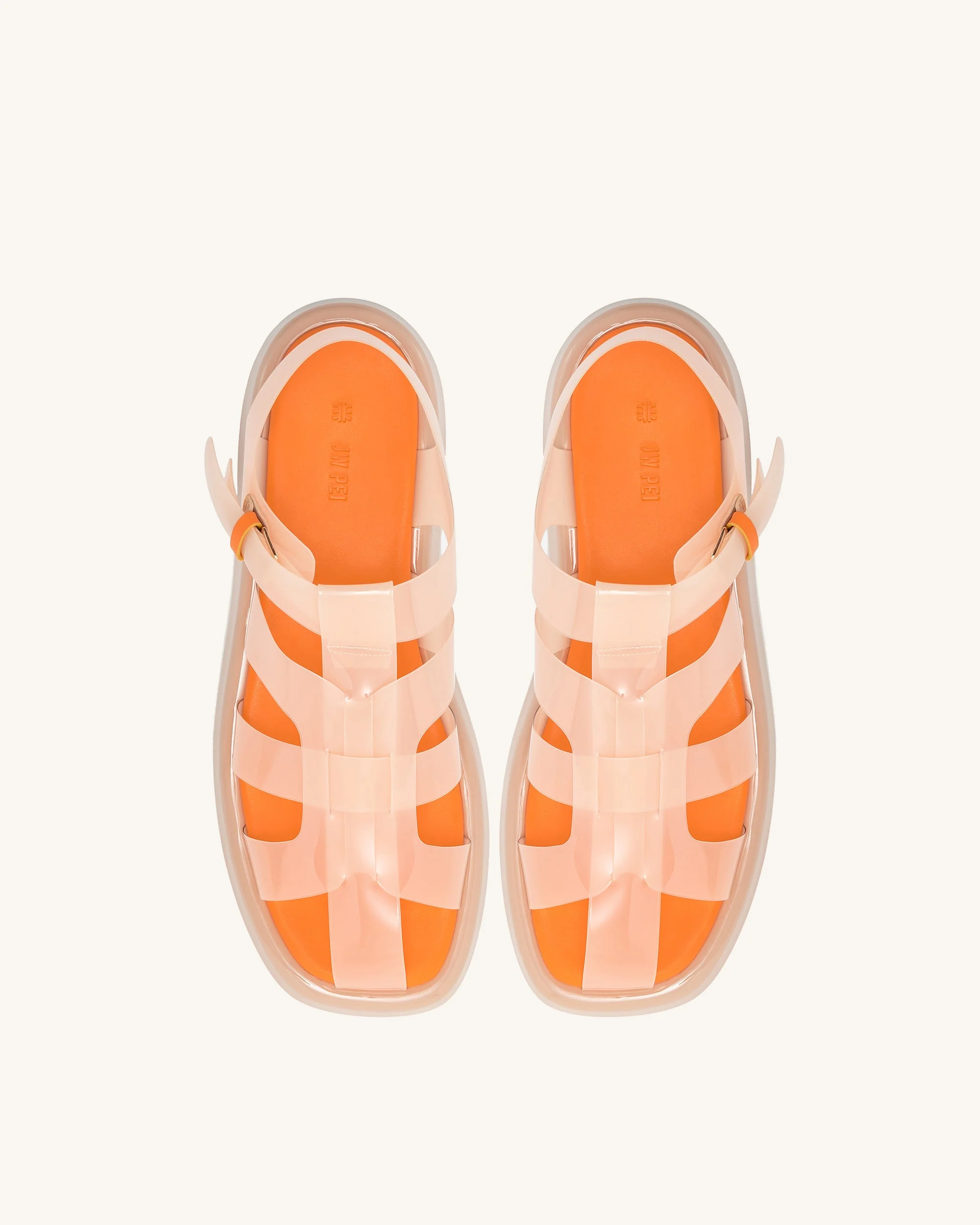 Piper - Sandalo con Plateau - Beige & Arancione - Image 3