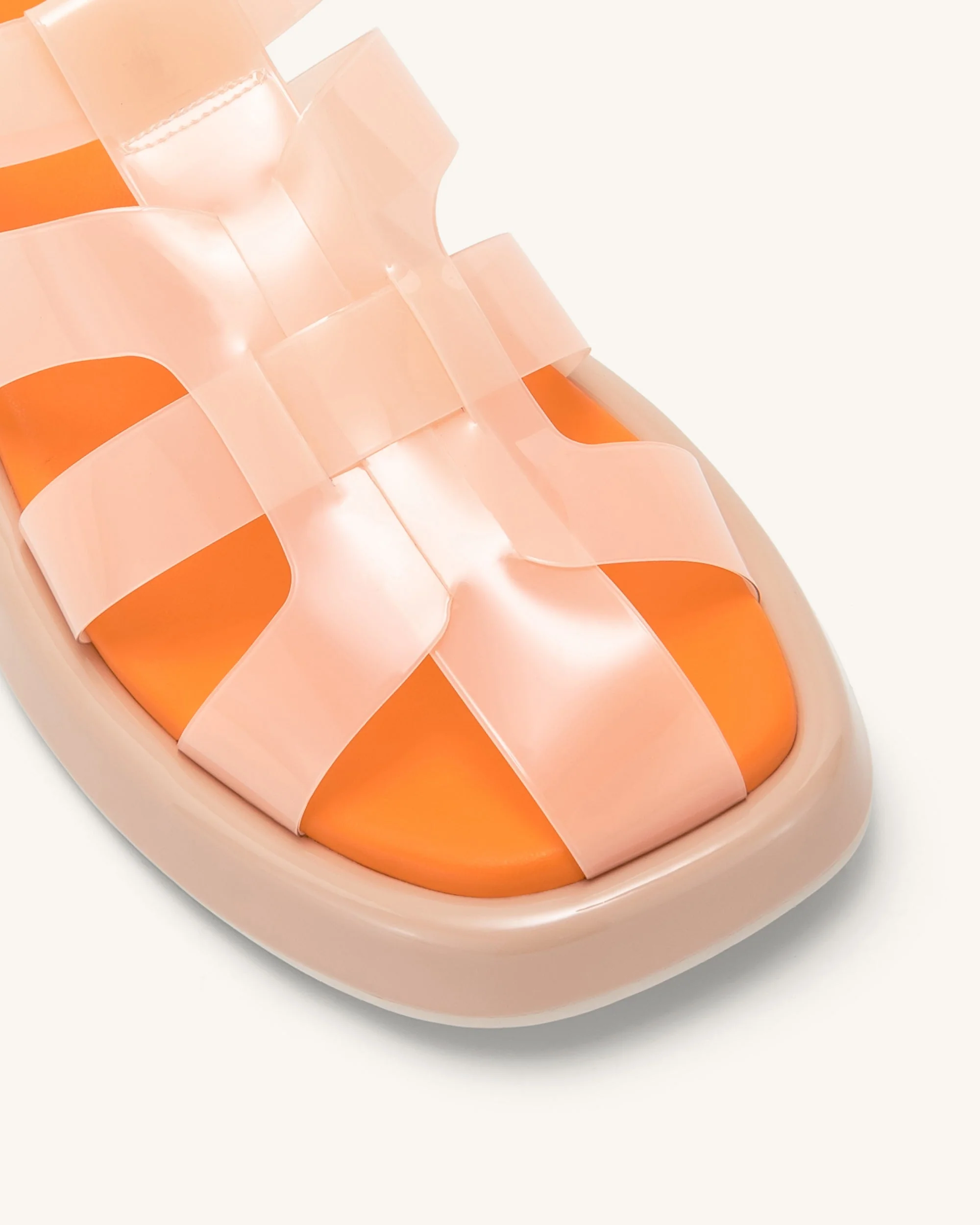 Piper - Sandalo con Plateau - Beige & Arancione - Image 6