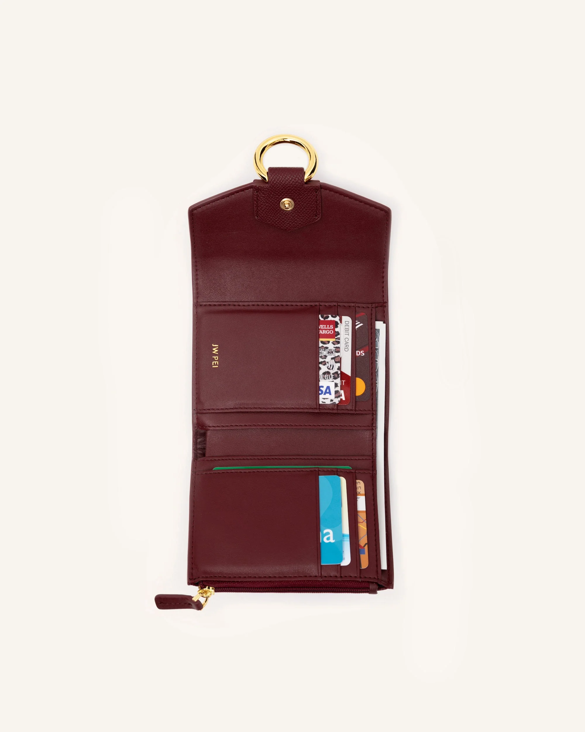 Stella Portafoglio - Burgundy Grana Vegan Pelle - Image 6