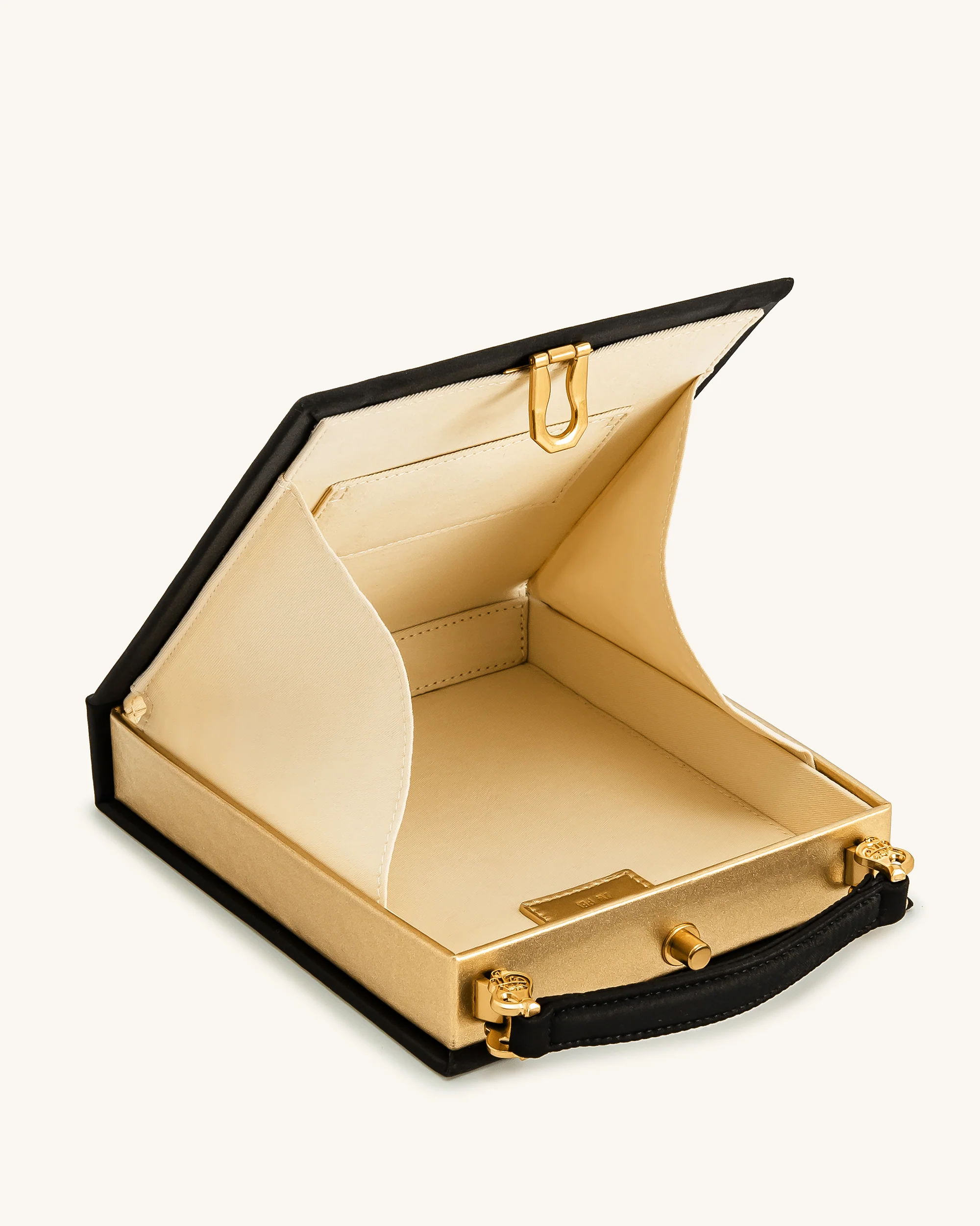 Taya Pochette a Forma di Libro con Motivo di Orchidea - Nero - Image 4