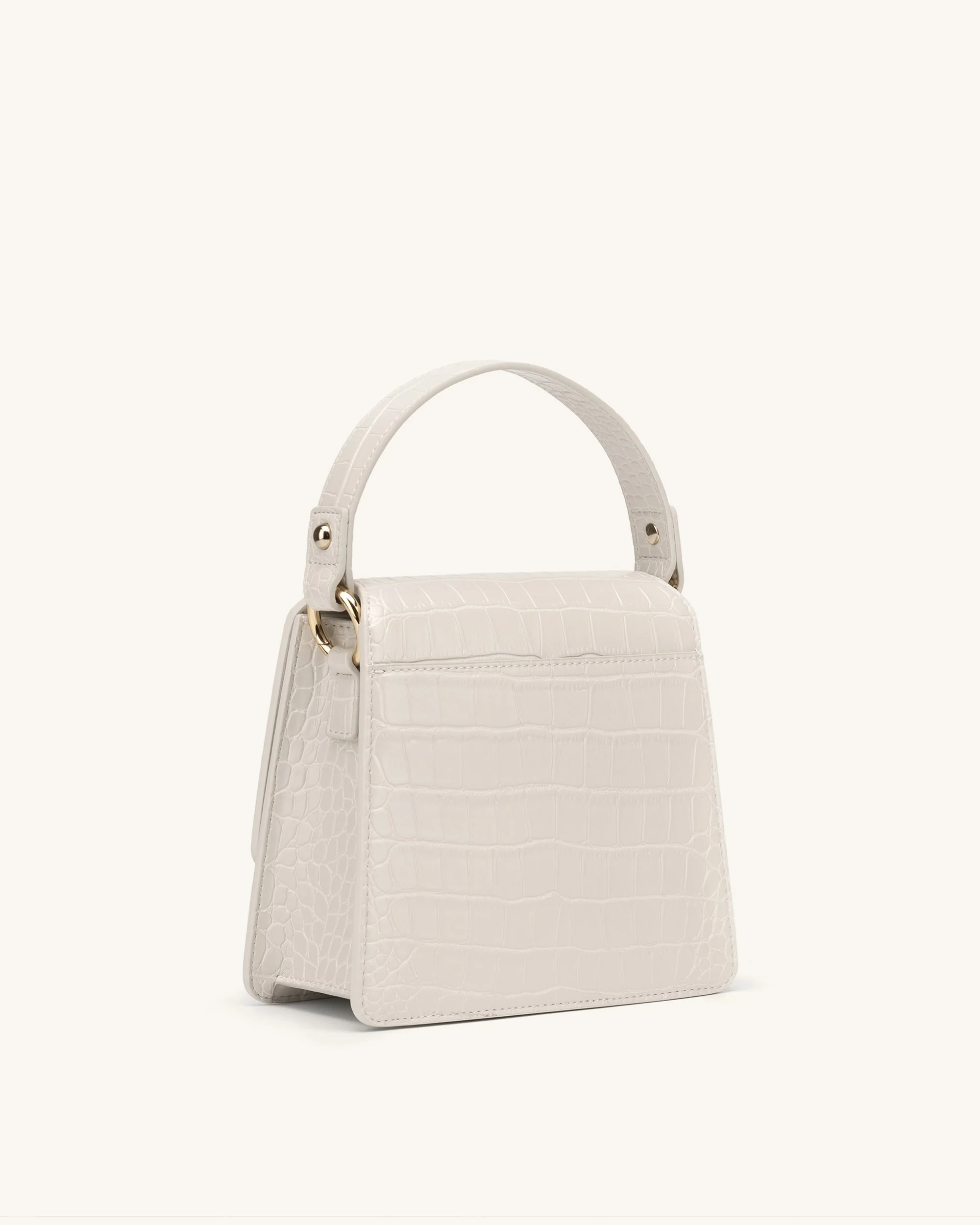 The Fae Top Handle Borsa - Ivory Cocco - Image 3