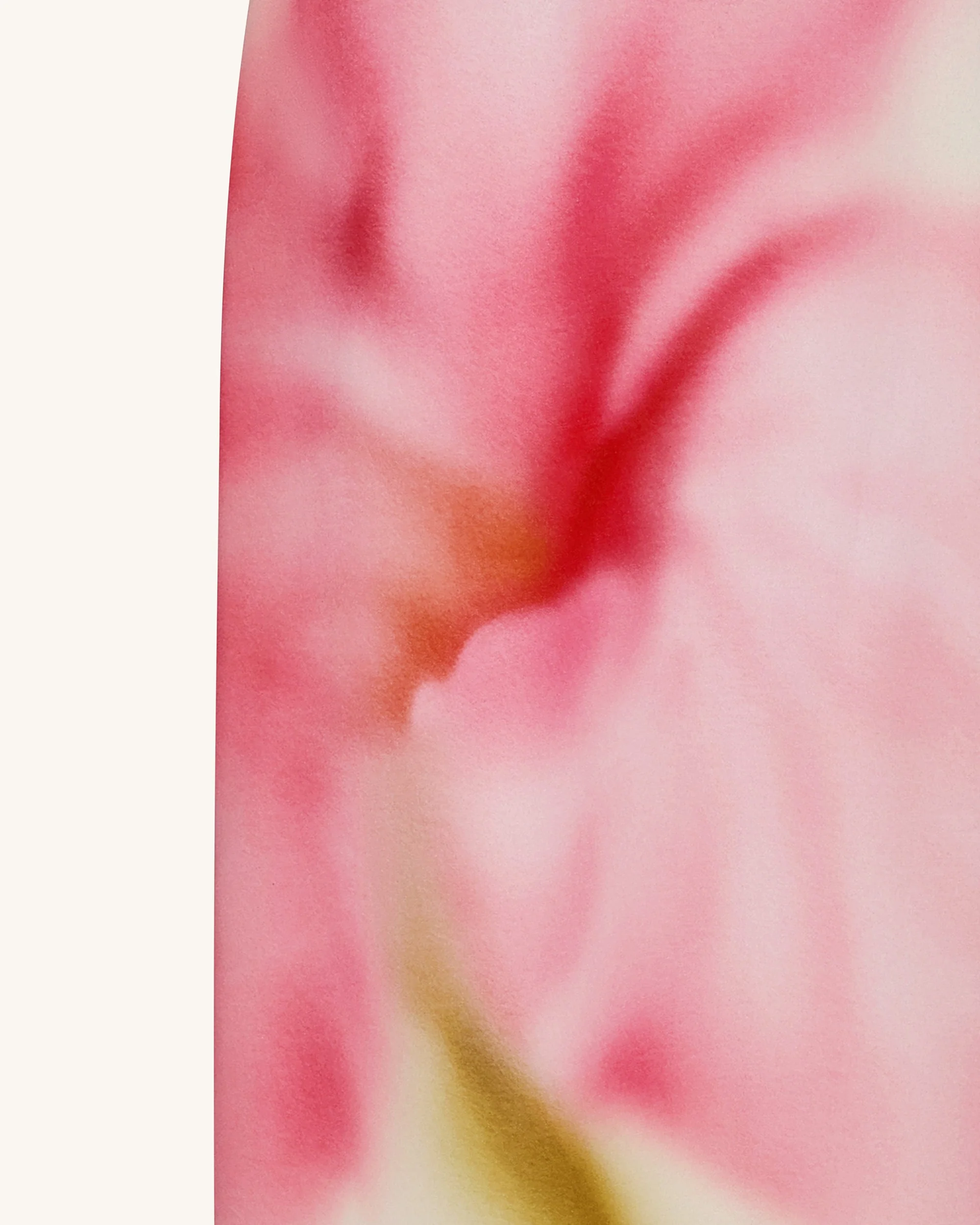 Abito lungo senza spalline con stampa floreale effetto acquerello - Giallo - Image 6