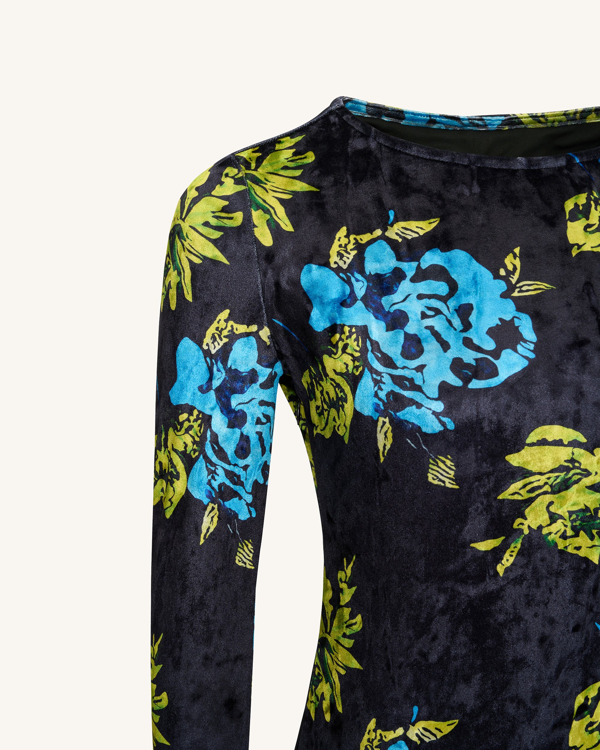 Zoe Abito Lungo a Maniche Lunghe con Fantasia Floreale - Multicolore - Image 6